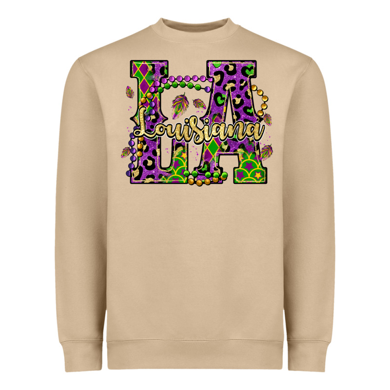 Louisiana Mardi Gras Heavyweight Sweatshirt by OliviaCreatesArt | Teevron