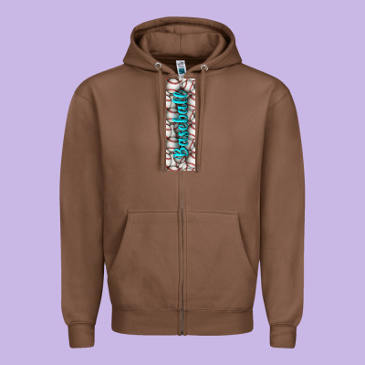 Softball And Baseball Pen Wraps Zipper Hoodie Designed By Bundleandbundleshop