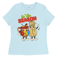Baby Blue tis' the season mexican food Ladies Tee - MaliasSmallBusiness