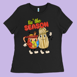 Tis' The Season Mexican Food Ladies Tee Designed By Maliassmallbusiness