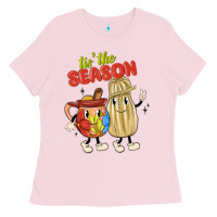 Bubblegum Pink tis' the season mexican food Ladies Tee - MaliasSmallBusiness
