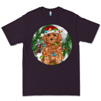 Plum Toy Poodle And Farm Premium Tee - RanaPortraitStore