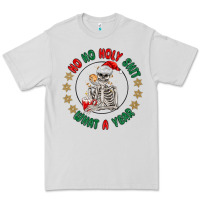 Dove Grey ho ho holly shit skeleton santa Premium Tee - MaliasSmallBusiness