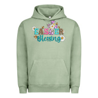 Pigment Oil Green easter blessing with  cross Urban Hoodie - Artiststas