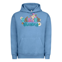 Pigment Pebble Blue easter blessing with  cross Urban Hoodie - Artiststas