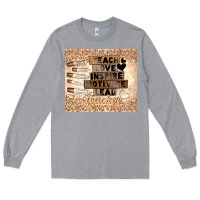 Heather Grey black teacher Long Sleeve Tee - TumblerDesignByShophia