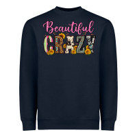 Navy beautiful crazy Heavyweight Sweatshirt - OliviaCreatesArt