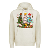 Oatmeal Heather baseball trees bbs Premium Hoodie - BundleAndBundleShop
