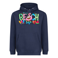 Navy Besch Life Heavyweight Hoodie - CowhideDigitalArt