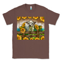 Chestnut Western Charolais Heifer With Sunflowers Classic Tee - LillyAllenDesigns