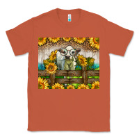 Copper Western Charolais Heifer With Sunflowers Classic Tee - LillyAllenDesigns