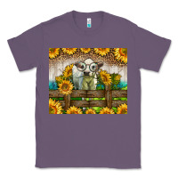 Lavender Western Charolais Heifer With Sunflowers Classic Tee - LillyAllenDesigns