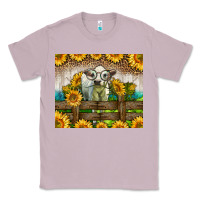 Lilac Western Charolais Heifer With Sunflowers Classic Tee - LillyAllenDesigns