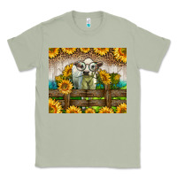 Matcha Western Charolais Heifer With Sunflowers Classic Tee - LillyAllenDesigns