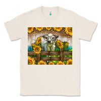 Natural Western Charolais Heifer With Sunflowers Classic Tee - LillyAllenDesigns