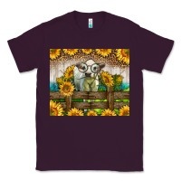 Plum Western Charolais Heifer With Sunflowers Classic Tee - LillyAllenDesigns