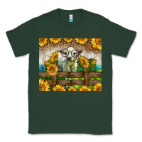Sports Green Western Charolais Heifer With Sunflowers Classic Tee - LillyAllenDesigns