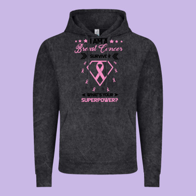 I Am A Breast Cancer Survivor What Is Your Superpower Vintage Hoodie Designed By Bettercallsaul