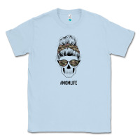 Dusty Blue Feminine Camouflage Patterned Mom Skull Classic Tee - Bettercallsaul