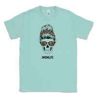Seafoam Feminine Camouflage Patterned Mom Skull Classic Tee - Bettercallsaul
