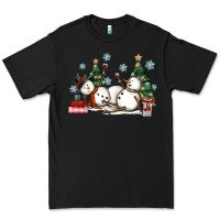 Black christmas snowmen with wine Premium Tee - MaliasSmallBusiness