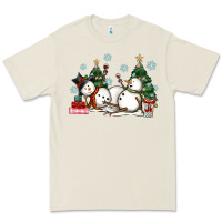 Bone christmas snowmen with wine Premium Tee - MaliasSmallBusiness
