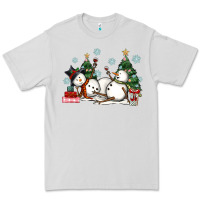 Dove Grey christmas snowmen with wine Premium Tee - MaliasSmallBusiness