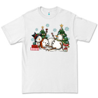 White christmas snowmen with wine Premium Tee - MaliasSmallBusiness
