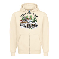 Sandshell merry christmas gnomies Zipper Hoodie - FaDigitalArtStudio