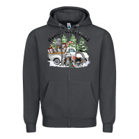 Smoke merry christmas gnomies Zipper Hoodie - FaDigitalArtStudio