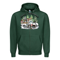 Sports Green merry christmas gnomies Zipper Hoodie - FaDigitalArtStudio