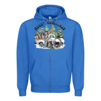 True Royal merry christmas gnomies Zipper Hoodie - FaDigitalArtStudio