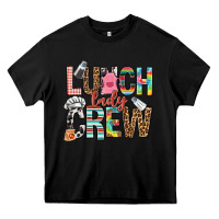 Black lunch lady crew Heavy Core Tee - NancyCooperArtShop