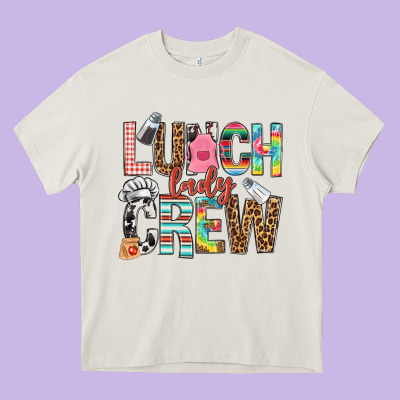Lunch Lady Crew Heavy Core Tee Designed By Nancycooperartshop