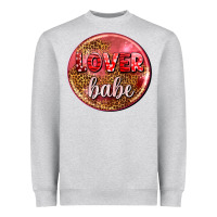 Heather Grey lover babe olivia Heavyweight Sweatshirt - OliviaCreatesArt