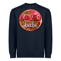Navy lover babe olivia Heavyweight Sweatshirt - OliviaCreatesArt