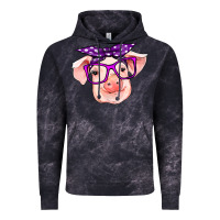 Cloud Black pig with bandana Vintage Hoodie - RanaPortraitStore