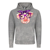 Cloud Rock pig with bandana Vintage Hoodie - RanaPortraitStore