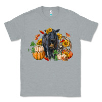 Heather Grey Fall black angus Classic Tee - RanaPortraitStore