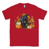 Red Fall black angus Classic Tee - RanaPortraitStore