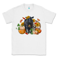 White Fall black angus Classic Tee - RanaPortraitStore