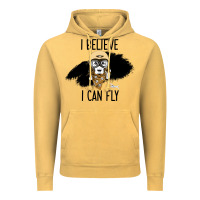 Vintage Mustard I Beleive I Can Fly, Dog, Vintage Hoodie - Bettercallsaul