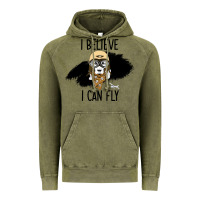 Vintage Olive I Beleive I Can Fly, Dog, Vintage Hoodie - Bettercallsaul
