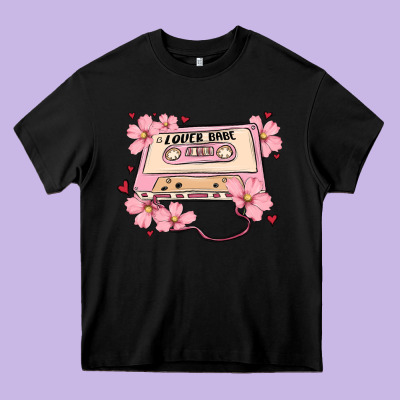 Lover Babe Valentines Day Heavy Core Tee Designed By Maliassmallbusiness