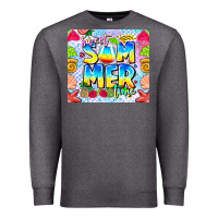 Charcoal Heather summer time Premium Sweatshirt - CowhideDigitalArt