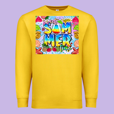 Summer Time Premium Sweatshirt Designed By Cowhidedigitalart