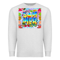 Oatmeal Heather summer time Premium Sweatshirt - CowhideDigitalArt