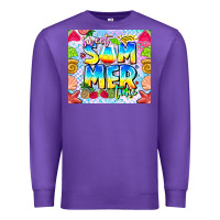 Purple summer time Premium Sweatshirt - CowhideDigitalArt