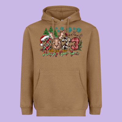 2023 Happy New Year Heavyweight Hoodie Designed By Cowhidedigitalart