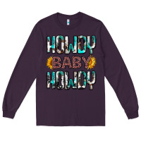 Plum Western Howdy Baby Howdy Long Sleeve Tee - HowdyJamesFarm